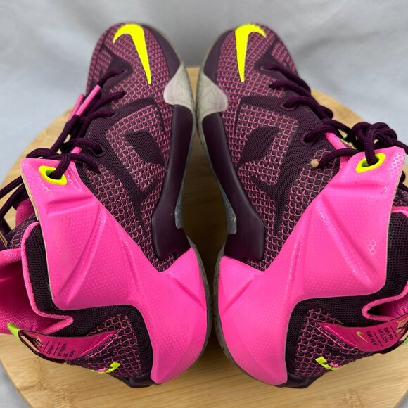 Nike Lebron 12 Double Helix Merlot Red Pink 685181-600 size 5.5Y - Picture 7 of 11